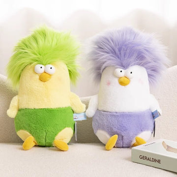 Afro Chick Stuffed Animal Plush Toy, Chicken Plushies